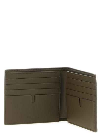 Cardholder Wallet by Burberry for men in cotton coated canvas & poly leather beige, green, olive & patterned features a sleek silhouette, showcasing the sleek Cotton Coated Canvas & Poly Leather Cardholder Wallet design with sophisticated card-organization bifold for a premium look.
