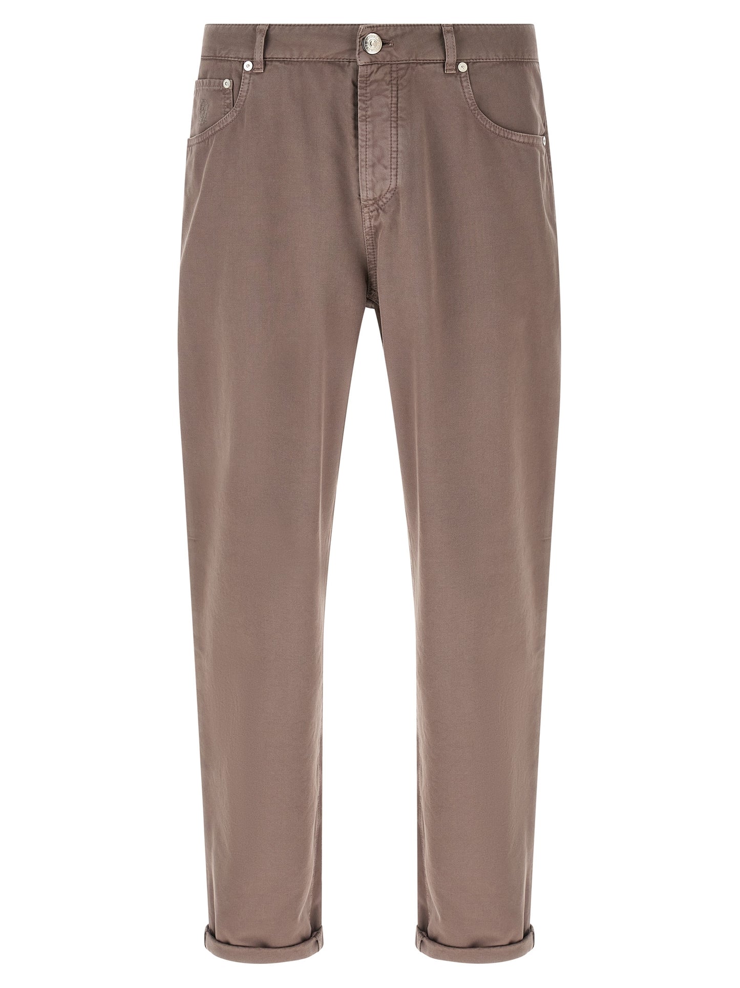 Brunello Cucinelli Brown Cotton Casual Pants
