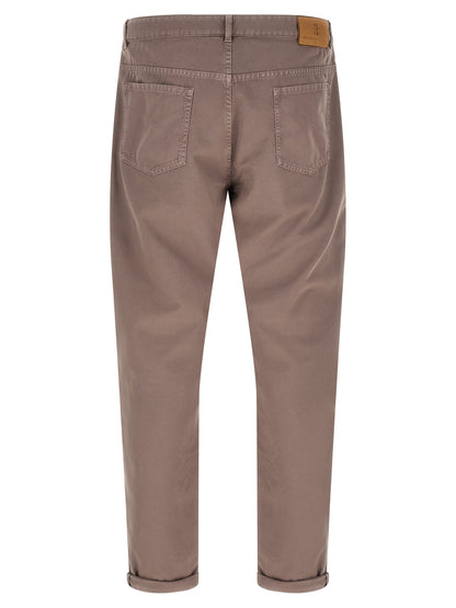 Brunello Cucinelli Brown Cotton Casual Pants