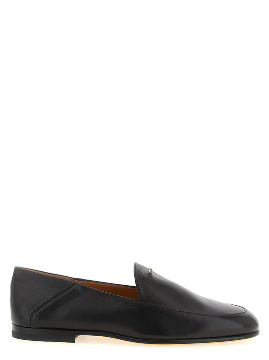 Flat Moccasin Moccasins Loafer Slip-On Slippers Shoes by Tod's for women in nappa lamb leather black & gold features an ergonomic silhouette, perfectly showcasing Women's Nappa Lamb Leather Flat Moccasin Moccasins Loafer Slip-On Slippers Shoes with its distinct flat and elegant .