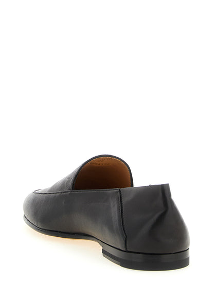 Tod's Black Lamb Leather Slip-On Loafers