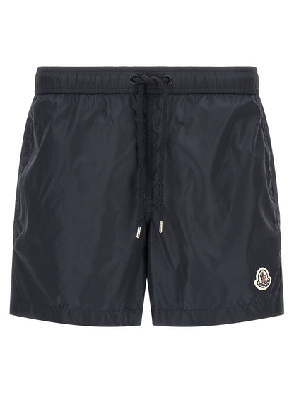 Moncler Blue Polyamide Cargo Shorts