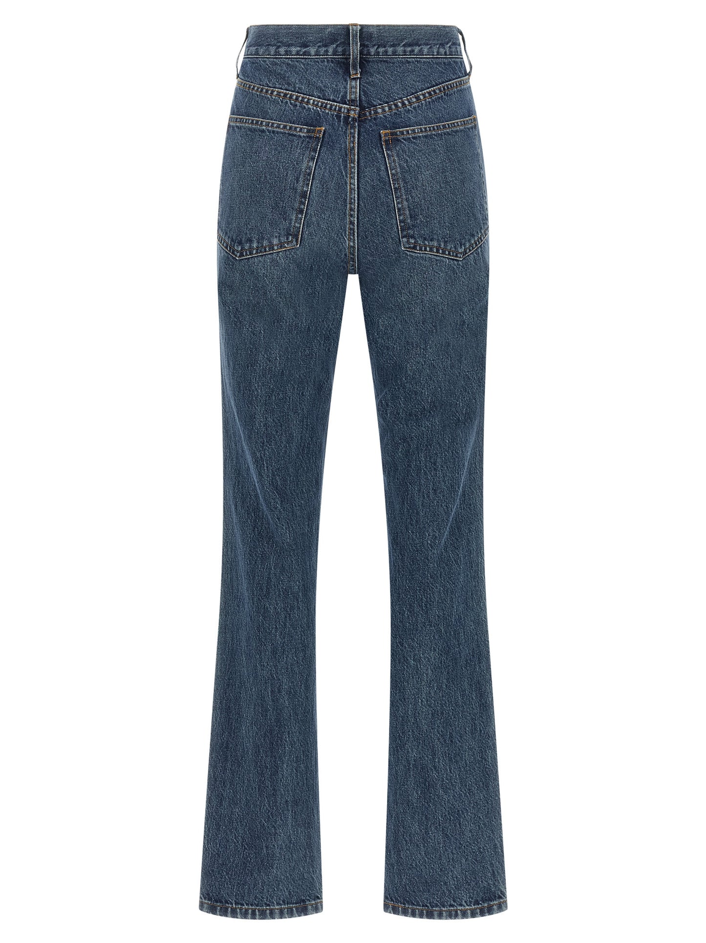 CO Blue Cotton Flared Jeans