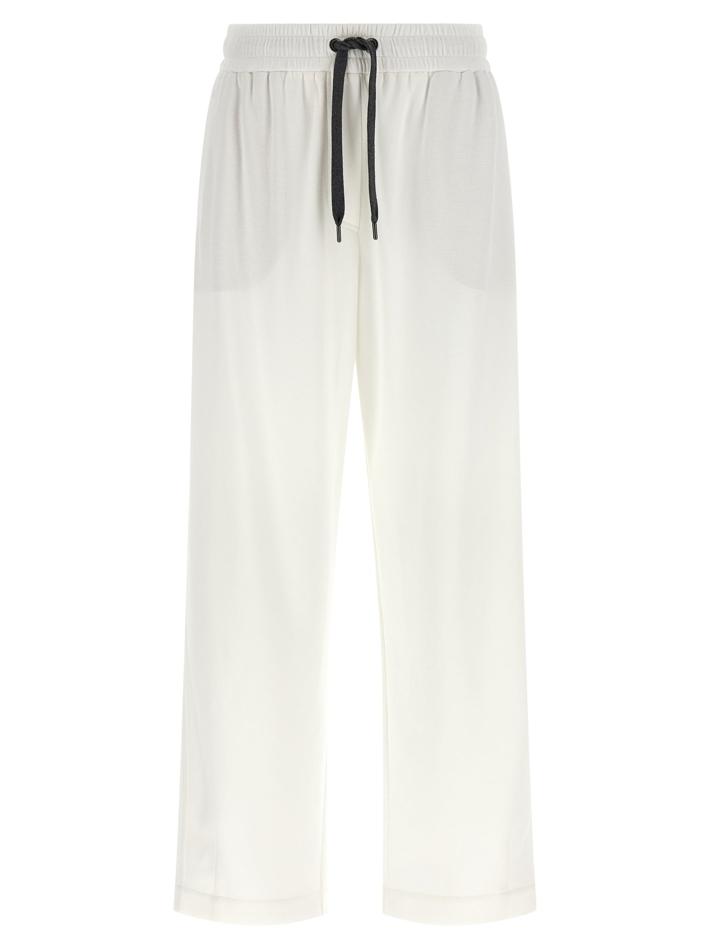 Brunello Cucinelli White Cotton Joggers (Workout Pants)