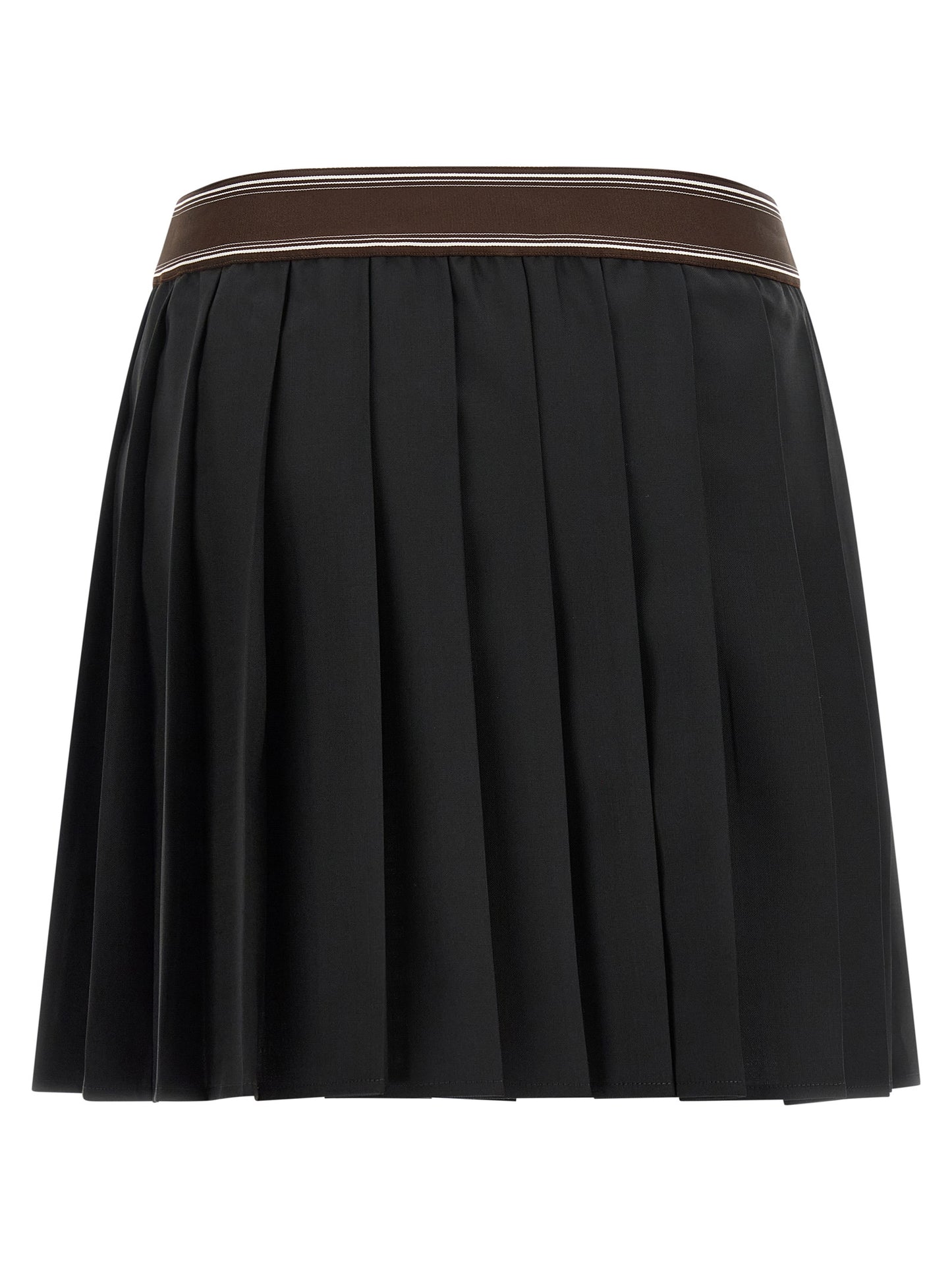 Versace Black Wool Long Skirt