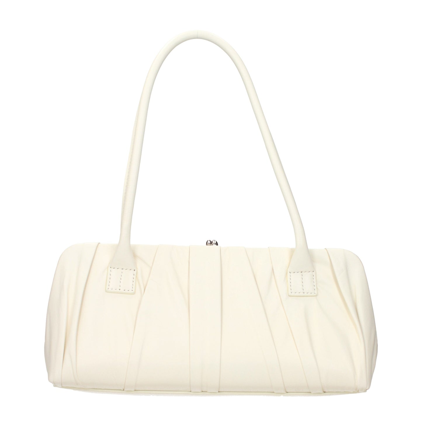 Shoulder Bag by Jil Sander for women in leather white showcases a statuesque silhouette, artfully detailed with a secure , organized , and versatile shoulder-strap for a statuesque look.