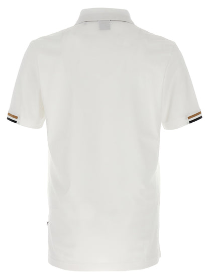 Hugo Boss White Cotton Polo Shirt
