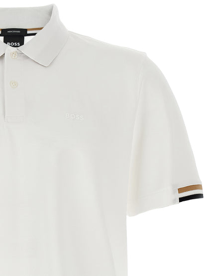 Hugo Boss White Cotton Polo Shirt