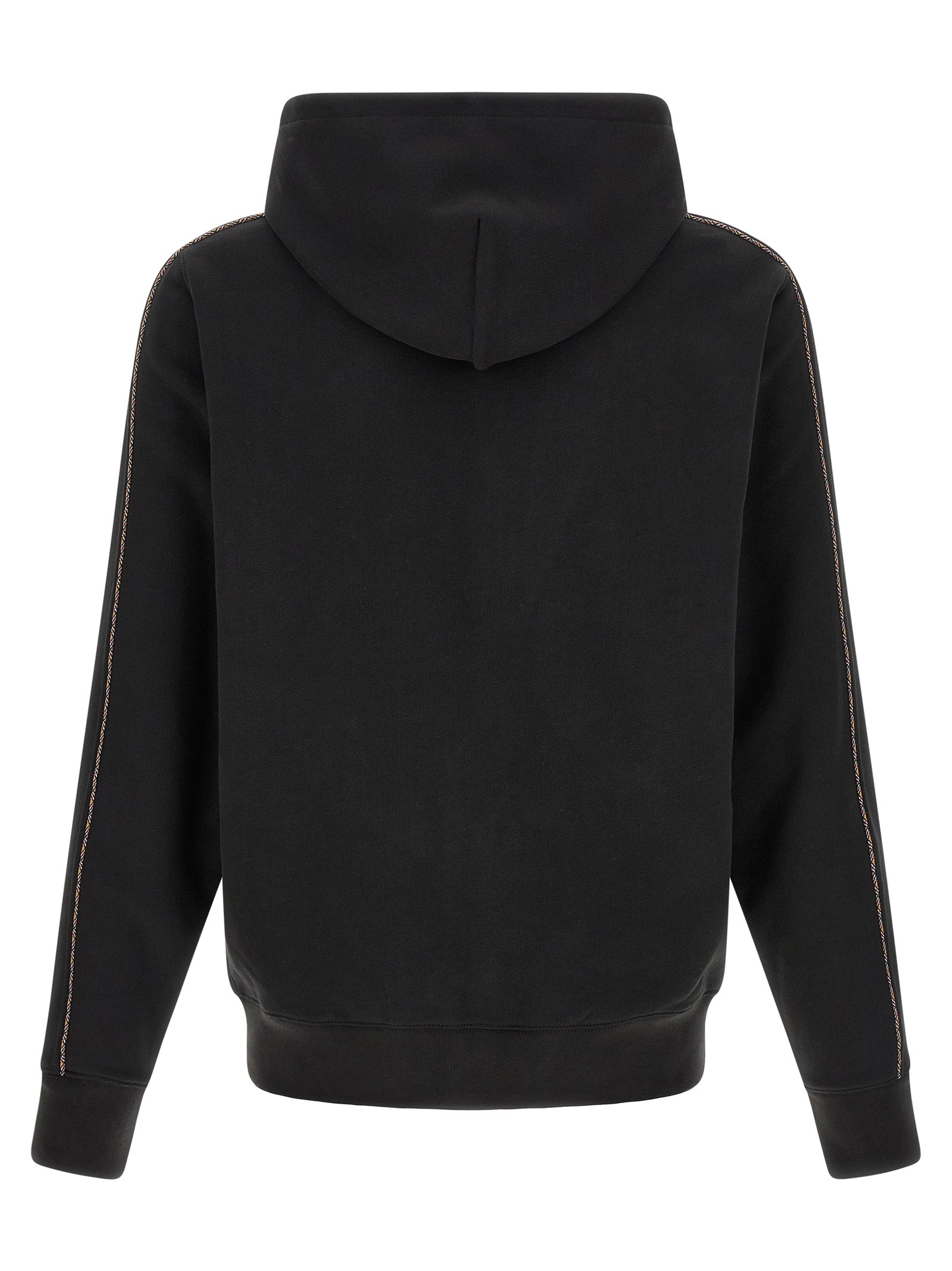 Sweatshirt Hoodie by Burberry for men in cotton black & patterned features a authentic silhouette, showcasing a sophisticated hooded neckline and authentic detail for a refined finish.