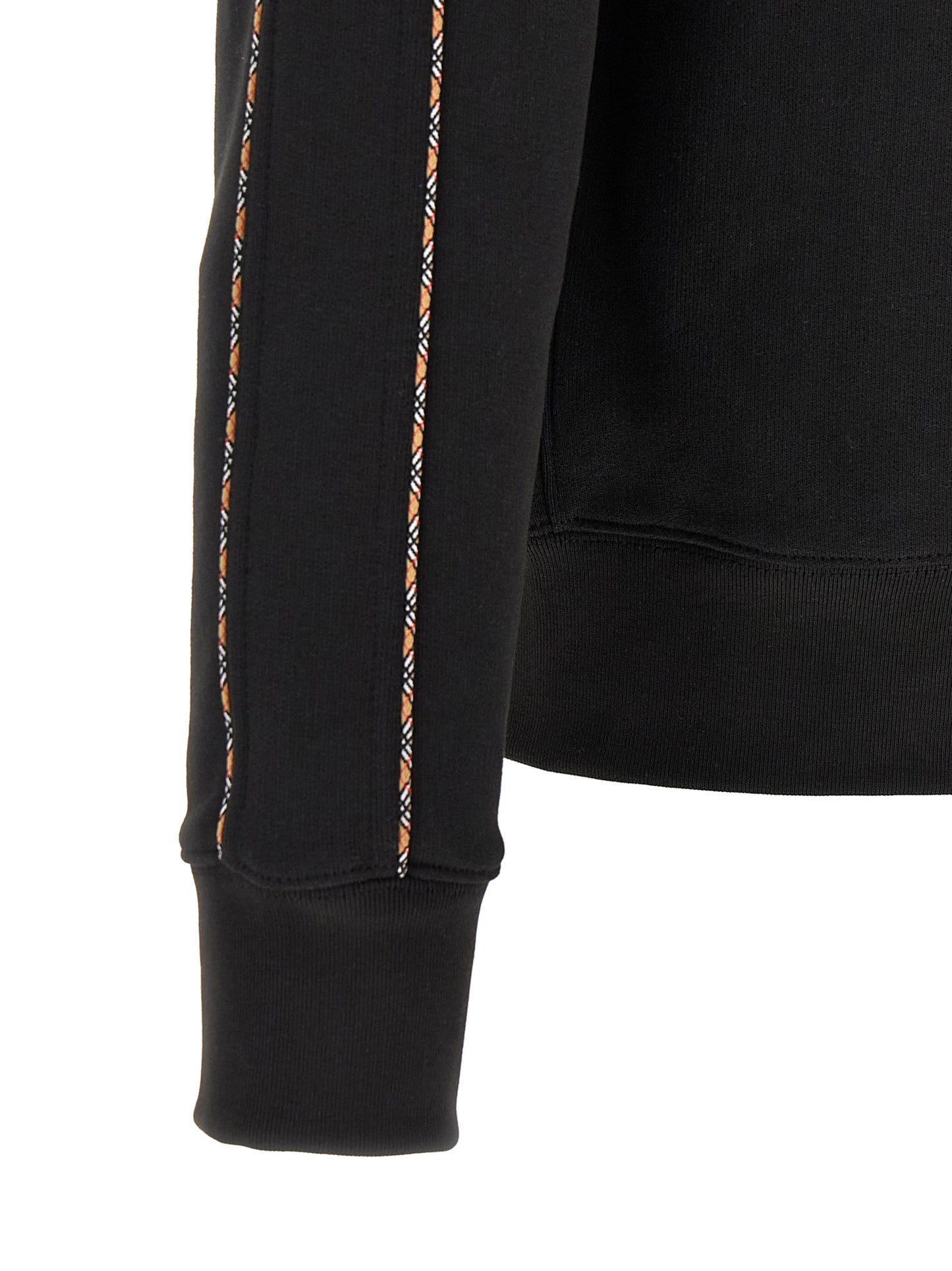 Sweatshirt Hoodie by Burberry for men in cotton black & patterned features an luminous silhouette, showcasing a sophisticated and for a truly luminous look.