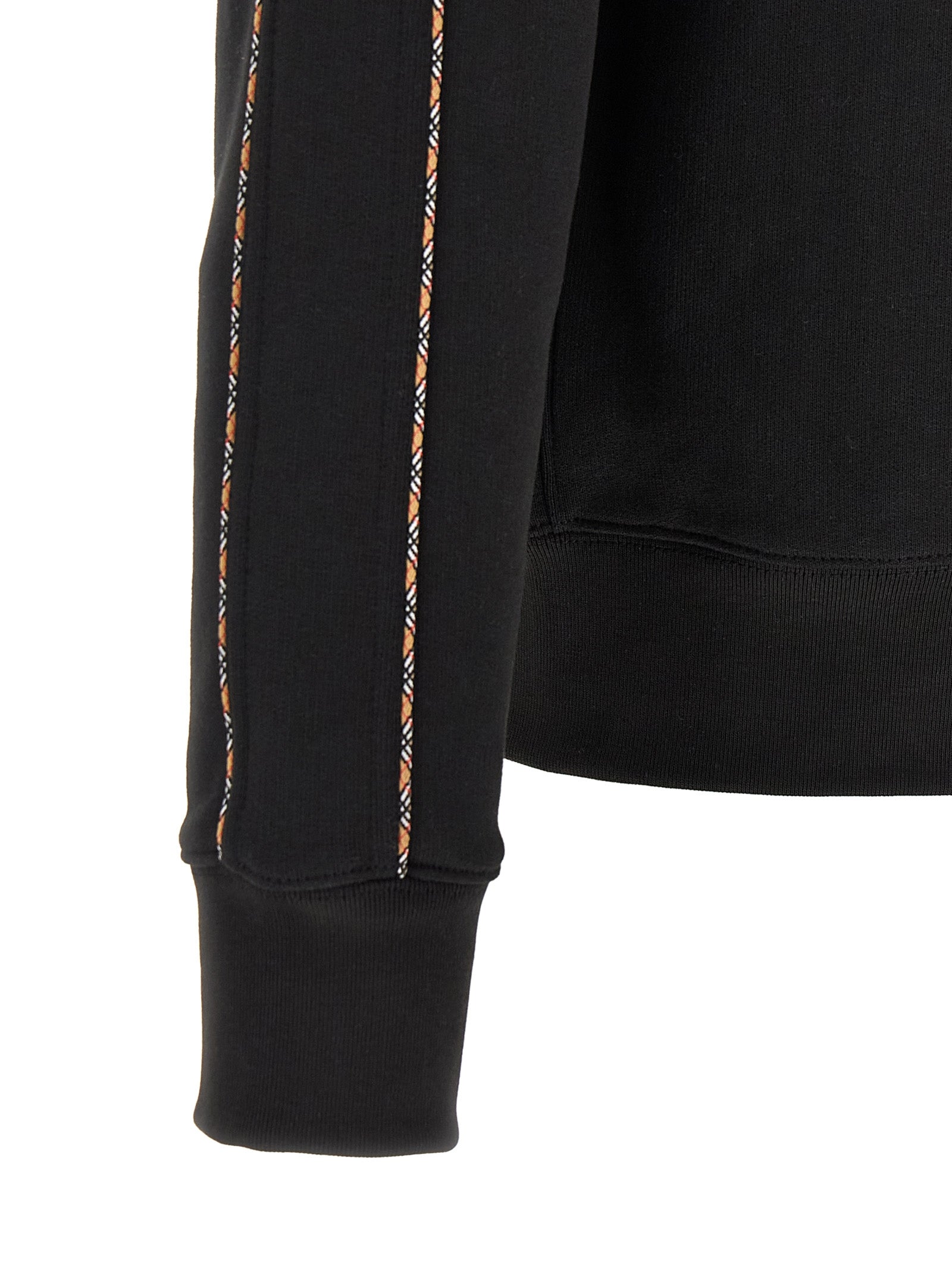 Sweatshirt Hoodie by Burberry for men in cotton black & patterned features an luminous silhouette, showcasing a sophisticated and for a truly luminous look.