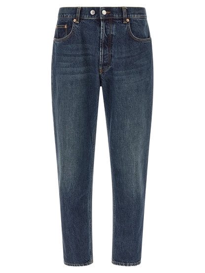 Department 5 Blue Cotton Tapered Jeans