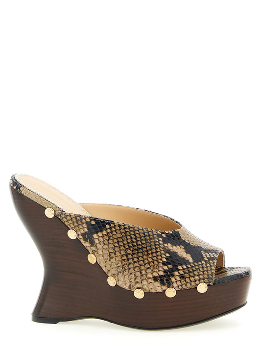 Magda Butrym Brown Calfskin Wedge Sandals