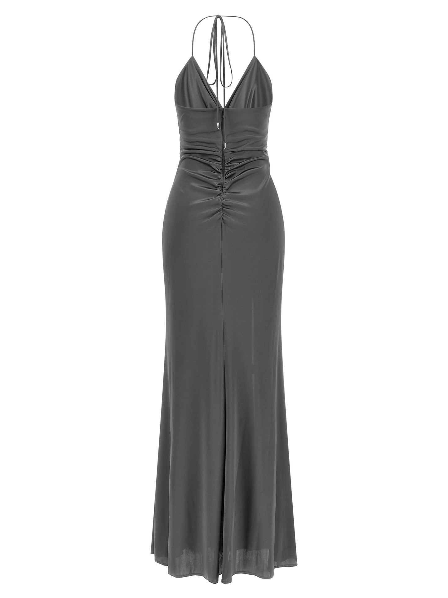 PINKO Gray Acetate Long Dress