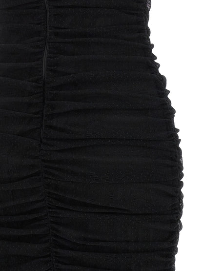 Dolce & Gabbana Black Polyamide Midi Dress