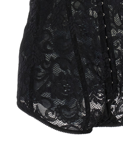 Dolce & Gabbana Black Polyamide Bodysuit
