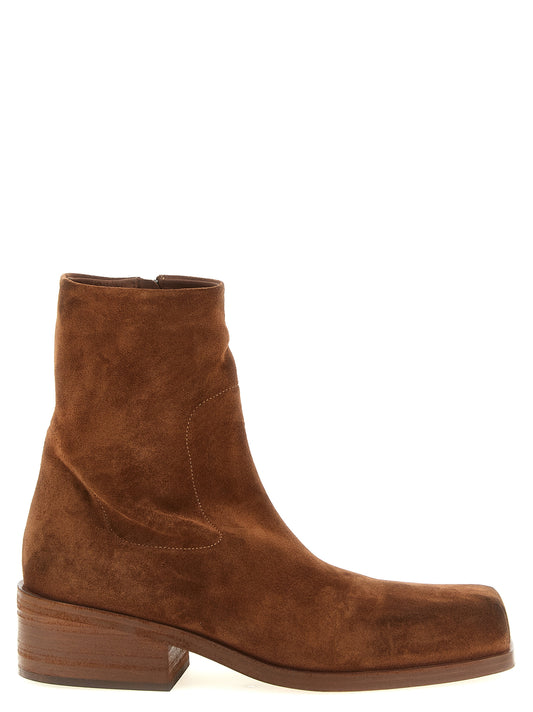 Ankle Boots by Marsell for men in calfskin leather brown features an enchanting design from the Men's Calfskin Leather Ankle Boots collection, highlighting a enchanting and square toe style for a refined look.