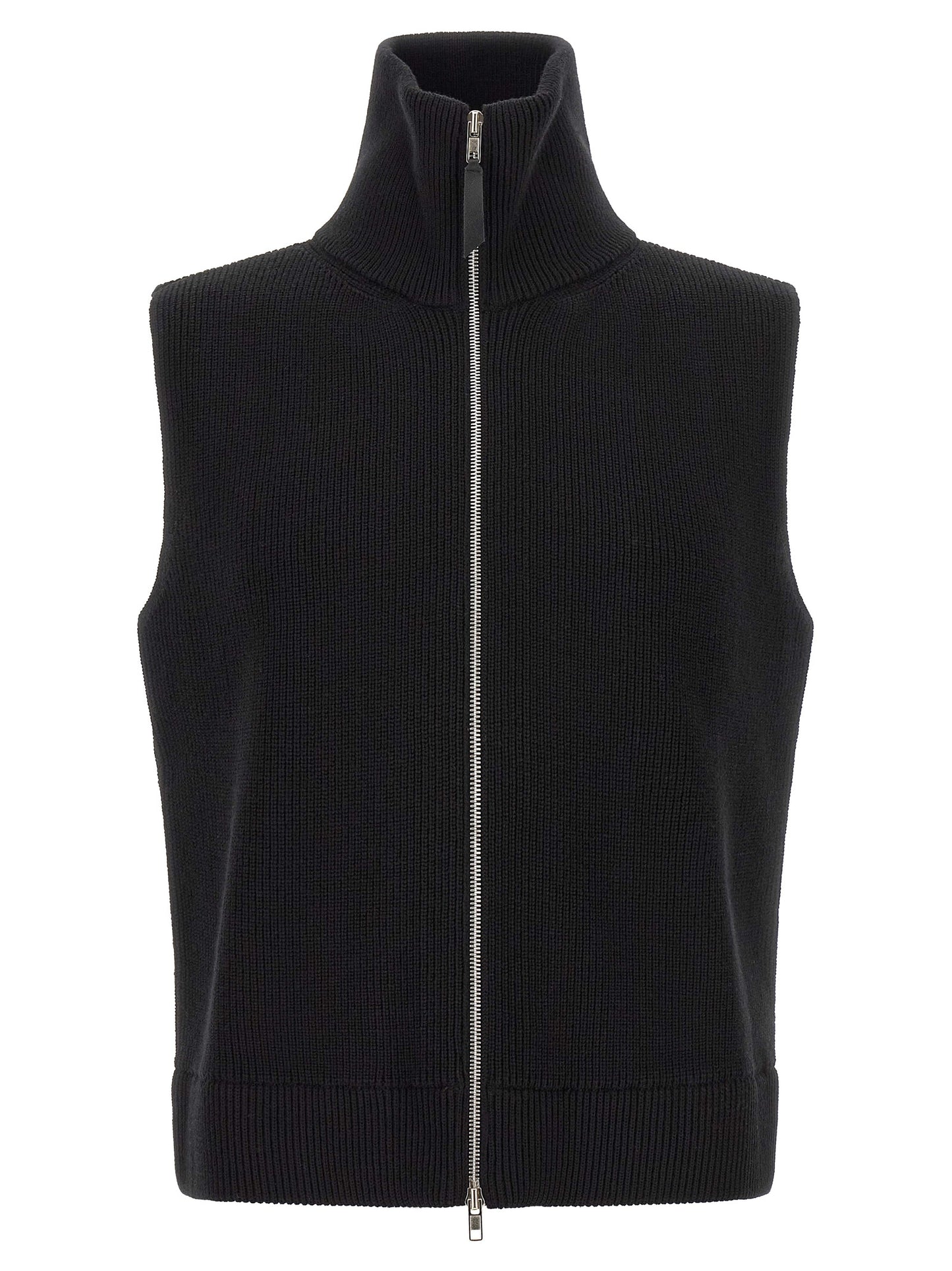 Maison Margiela Black Wool Sleeveles Sweater