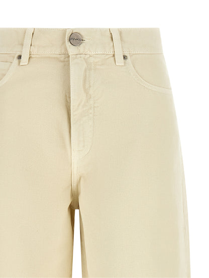 PINKO Beige Cotton Jeans Denim