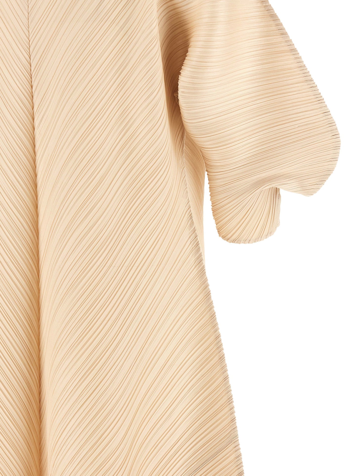PLEATS PLEASE ISSEY MIYAKE Beige Polyester Midi Dress