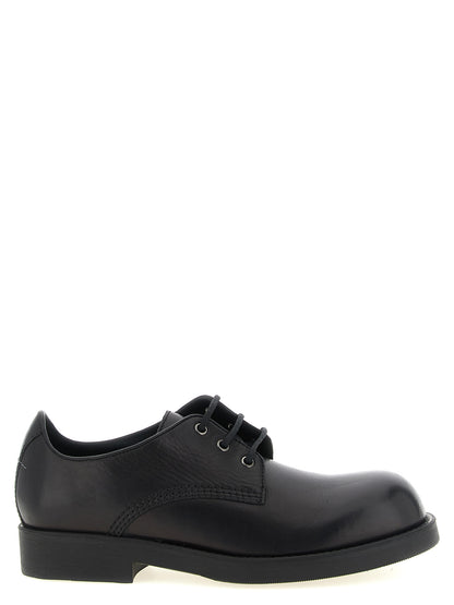 MM6 Maison Margiela Black Cowhide Oxfords And Derbies
