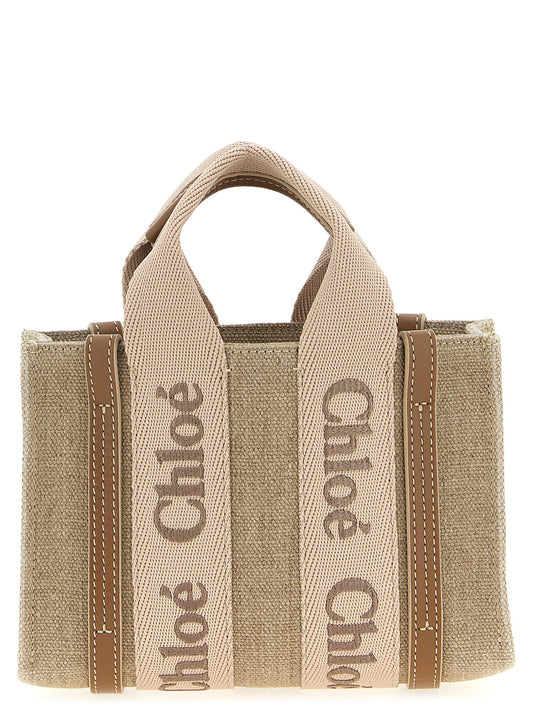 Mini Handbag by Chloé for women in cotton polyester canvas multicolor & pink presents a ornamental silhouette, showcasing a secure , ample , and versatile shoulder-strap, adjustable-strap & handle for a ornamental finish.