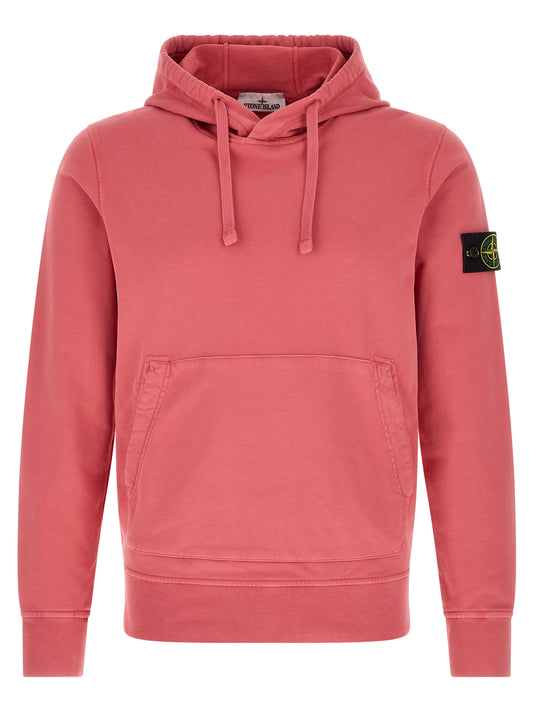 Sweatshirt Hoodie by Stone Island for men in organic cotton multicolor & pink showcases a city-ready silhouette, artfully detailed with a signature hooded neckline and for a city-ready finish.