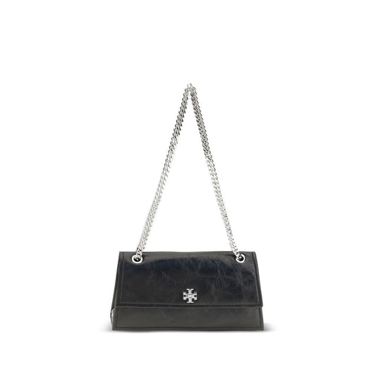 Shoulder Flap Bag by Tory Burch for women in leather cotton polyethylene black features a effortless chic silhouette with a secure flap, ample , and versatile shoulder-strap for a effortless chic finish.