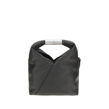 Mini Shoulder Bag by MM6 for women in bos taurus calf leather black, white & signature features a stately silhouette, showcasing a secure magnetic, ample , and stately shoulder-strap, adjustable-strap & handle for a stately finish.