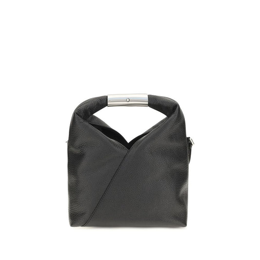 Mini Shoulder Bag by MM6 for women in bos taurus calf leather black, white & signature features a stately silhouette, showcasing a secure magnetic, ample , and stately shoulder-strap, adjustable-strap & handle for a stately finish.