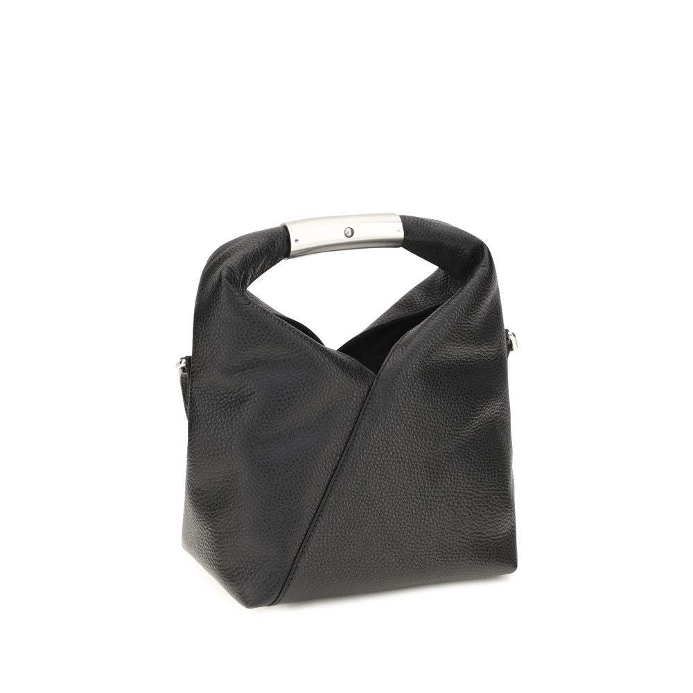 Mini Shoulder Bag by MM6 for women in bos taurus calf leather black, white & signature features an effortlessly chic silhouette with a secure magnetic, ample , and versatile shoulder-strap, adjustable-strap & handle for effortlessly chic everyday luxury.
