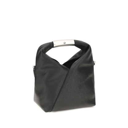 Mini Shoulder Bag by MM6 for women in bos taurus calf leather black, white & signature features an effortlessly chic silhouette with a secure magnetic, ample , and versatile shoulder-strap, adjustable-strap & handle for effortlessly chic everyday luxury.