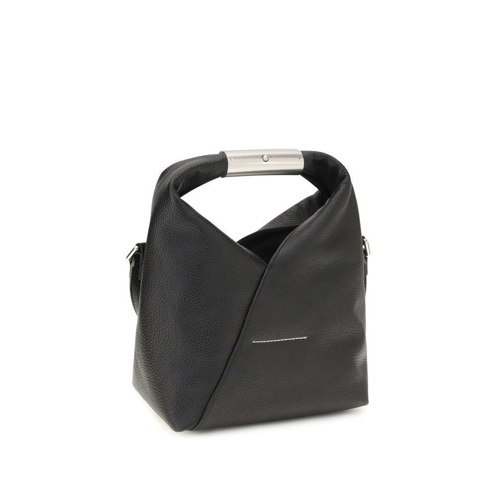 Mini Shoulder Bag by MM6 for women in bos taurus calf leather black, white & signature features a effortless chic silhouette with a secure magnetic, ample , and versatile shoulder-strap, adjustable-strap & handle for a effortless chic finish.