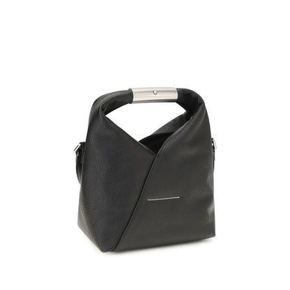 Mini Shoulder Bag by MM6 for women in bos taurus calf leather black, white & signature features a effortless chic silhouette with a secure magnetic, ample , and versatile shoulder-strap, adjustable-strap & handle for a effortless chic finish.
