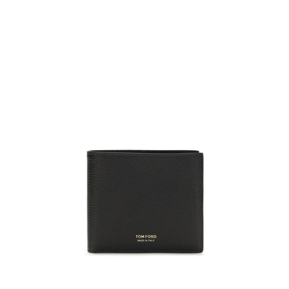 Tom Ford Bos Taurus Calf Grained Leather Cardholder Wallet - Black Signature