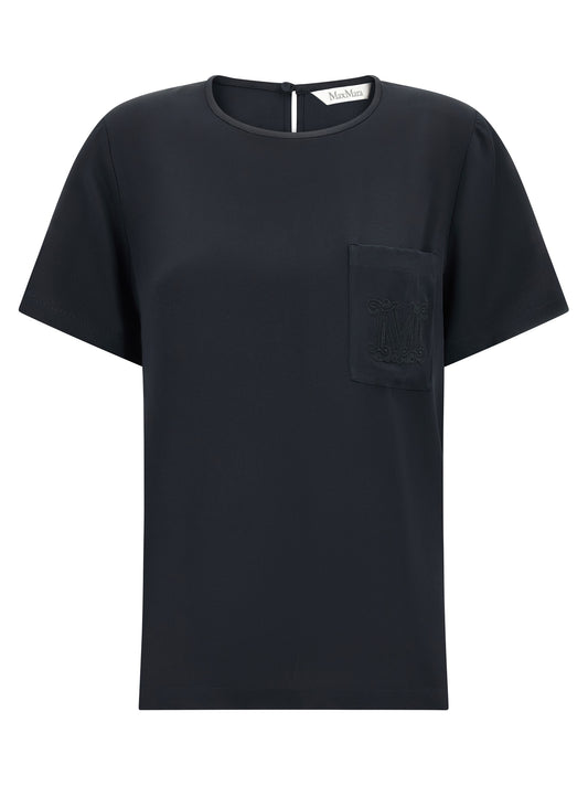 Blouse by Max Mara for women in silk black, featuring a nuanced and nuanced for a sophisticated finish.
