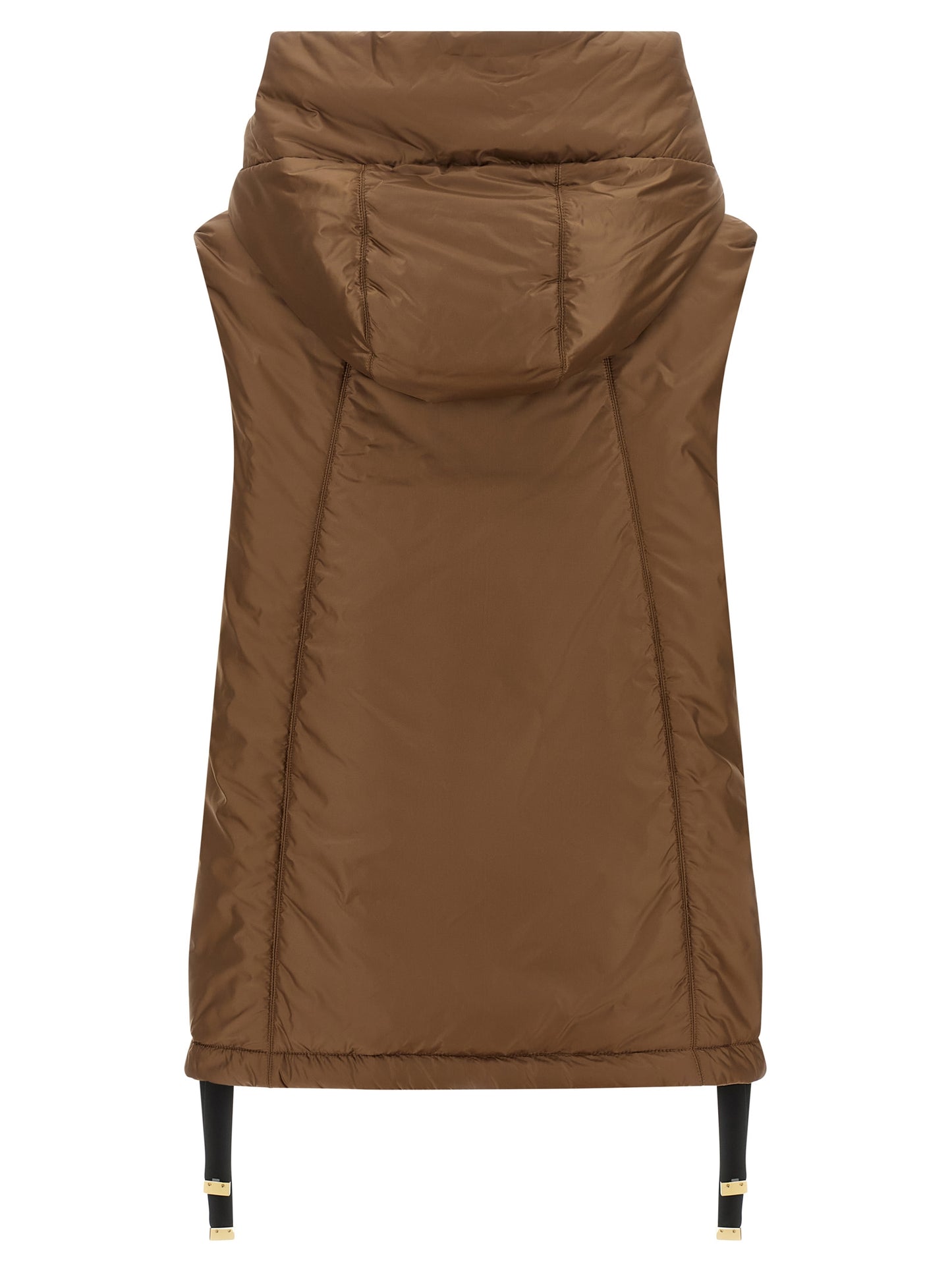 Max Mara Brown Polyester Sleeveless Jacket
