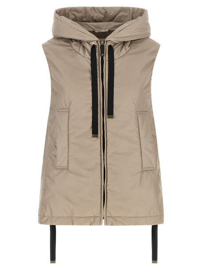 Max Mara Beige Polyester Sleeveless Jacket