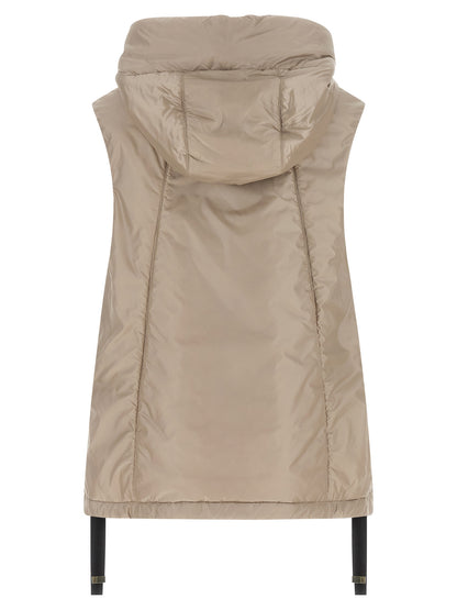 Max Mara Beige Polyester Sleeveless Jacket