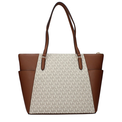 Shoulder Bag by Michael Kors for women in leather beige features a distinguished silhouette, showcasing a secure and distinguished with versatile shoulder-strap for a distinguished finish.