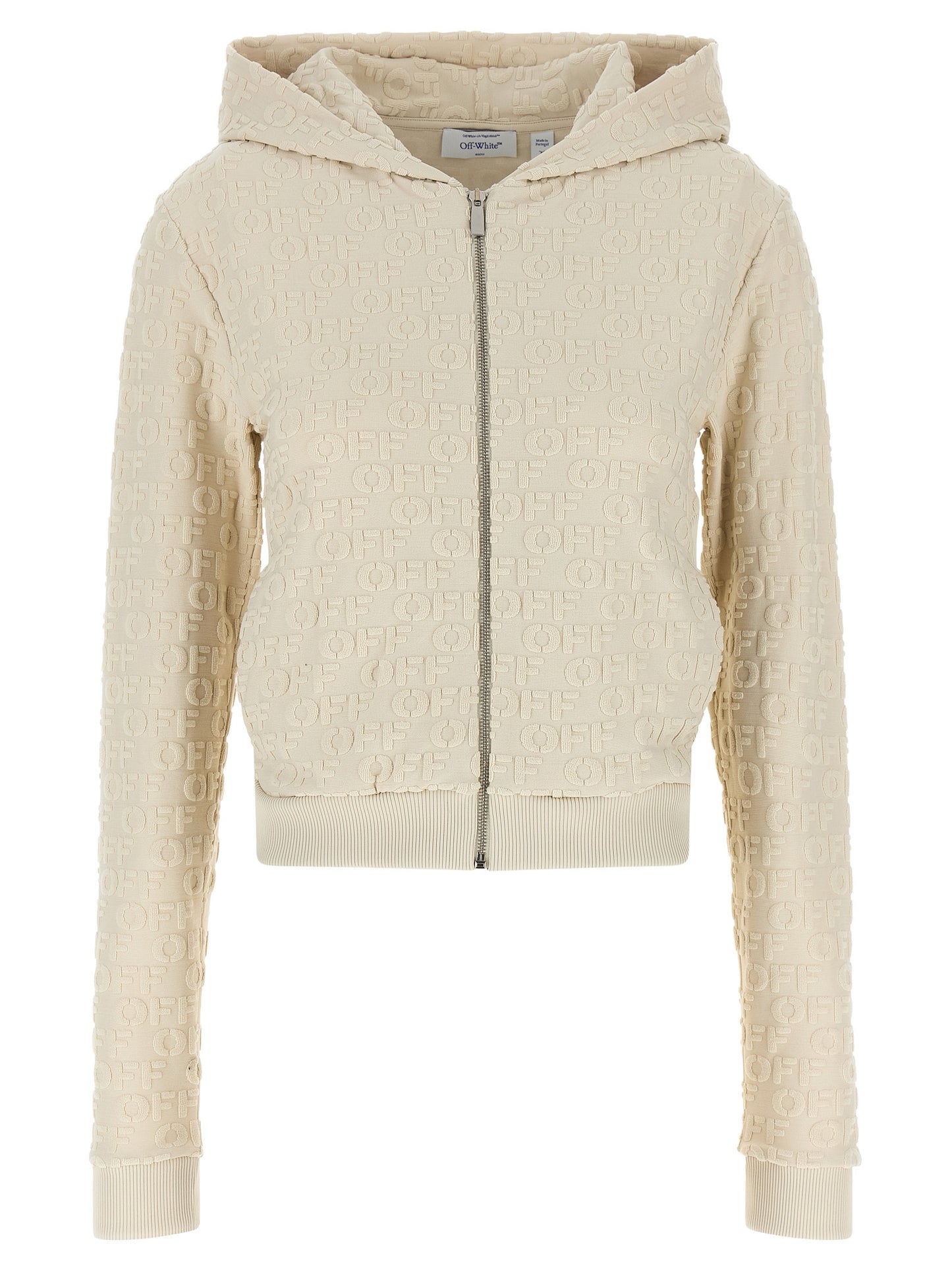 Off-White Beige Cotton Sweatshirt
