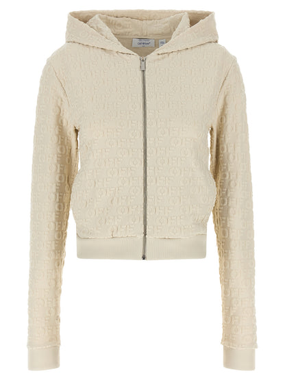 Off-White Beige Cotton Sweatshirt