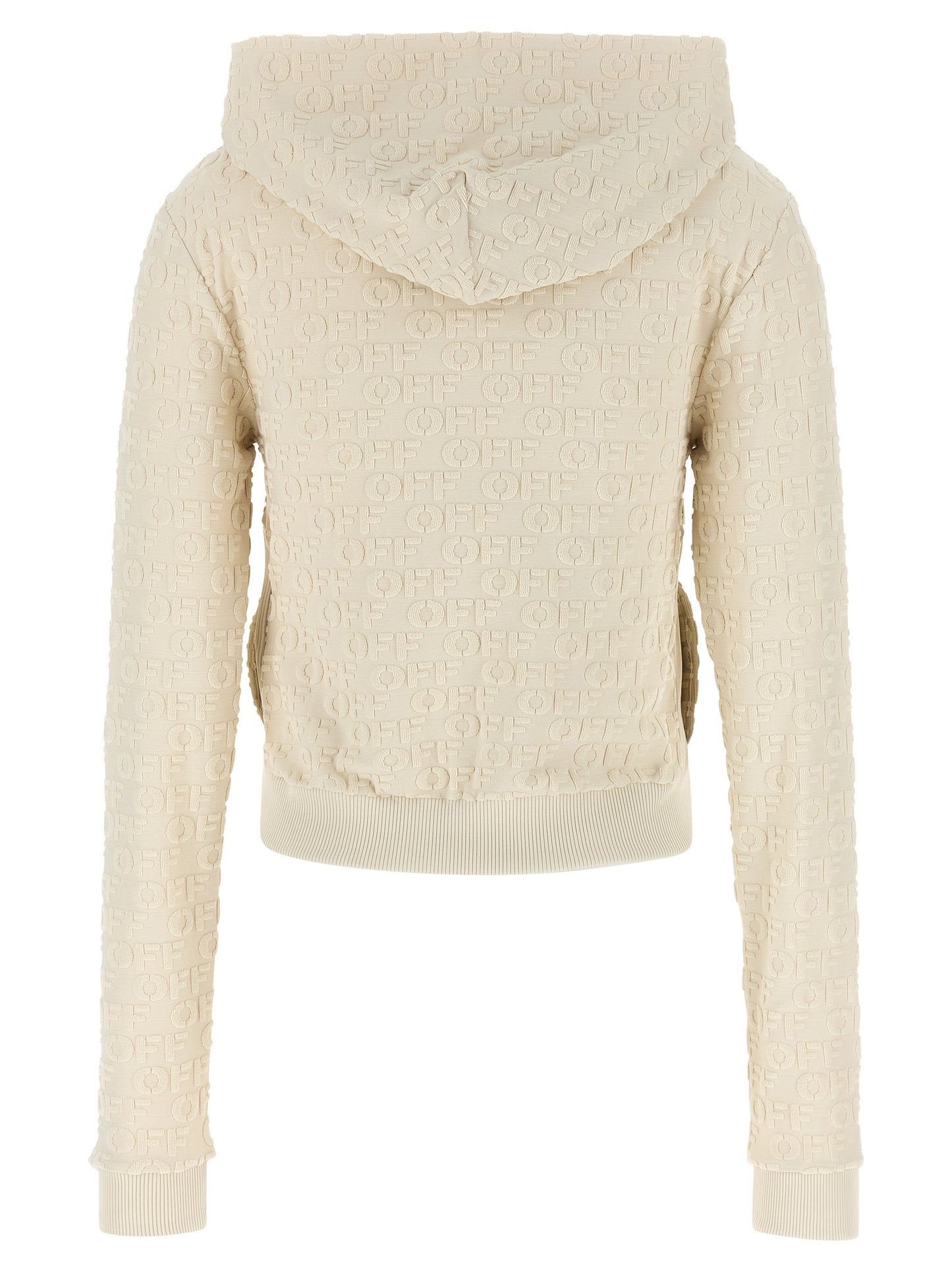 Off-White Beige Cotton Sweatshirt