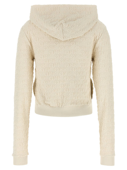 Off-White Beige Cotton Sweatshirt