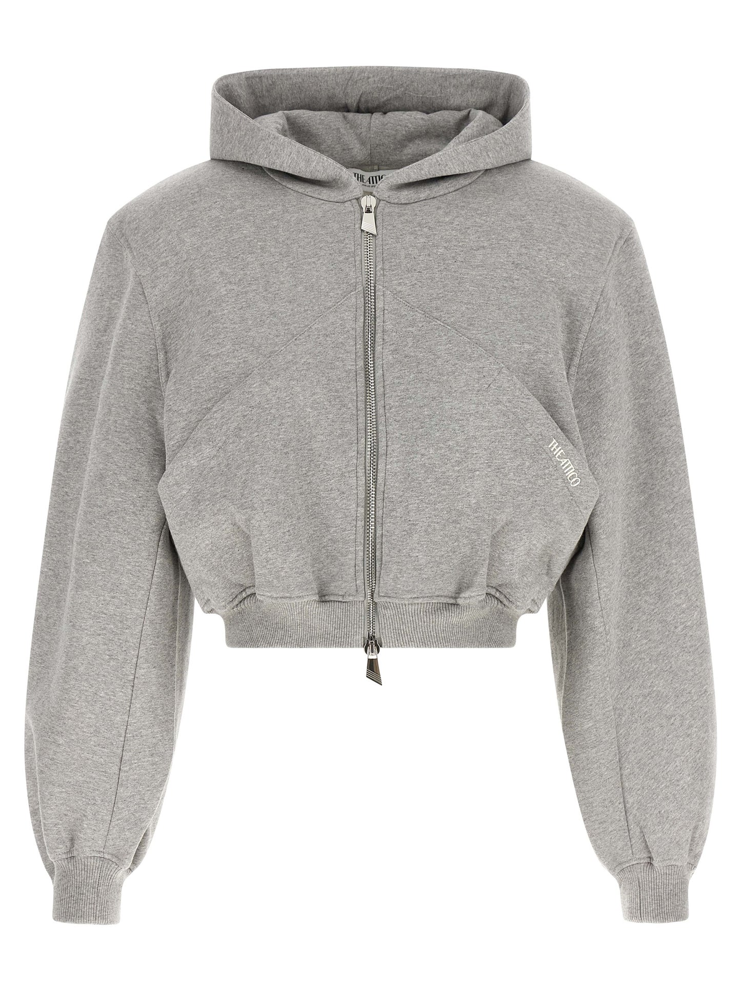 The Attico Gray Cotton Sweatshirt