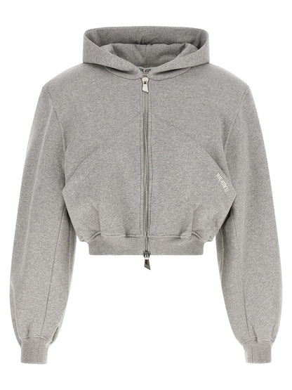 The Attico Gray Cotton Sweatshirt