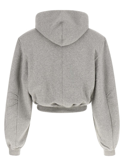 The Attico Gray Cotton Sweatshirt