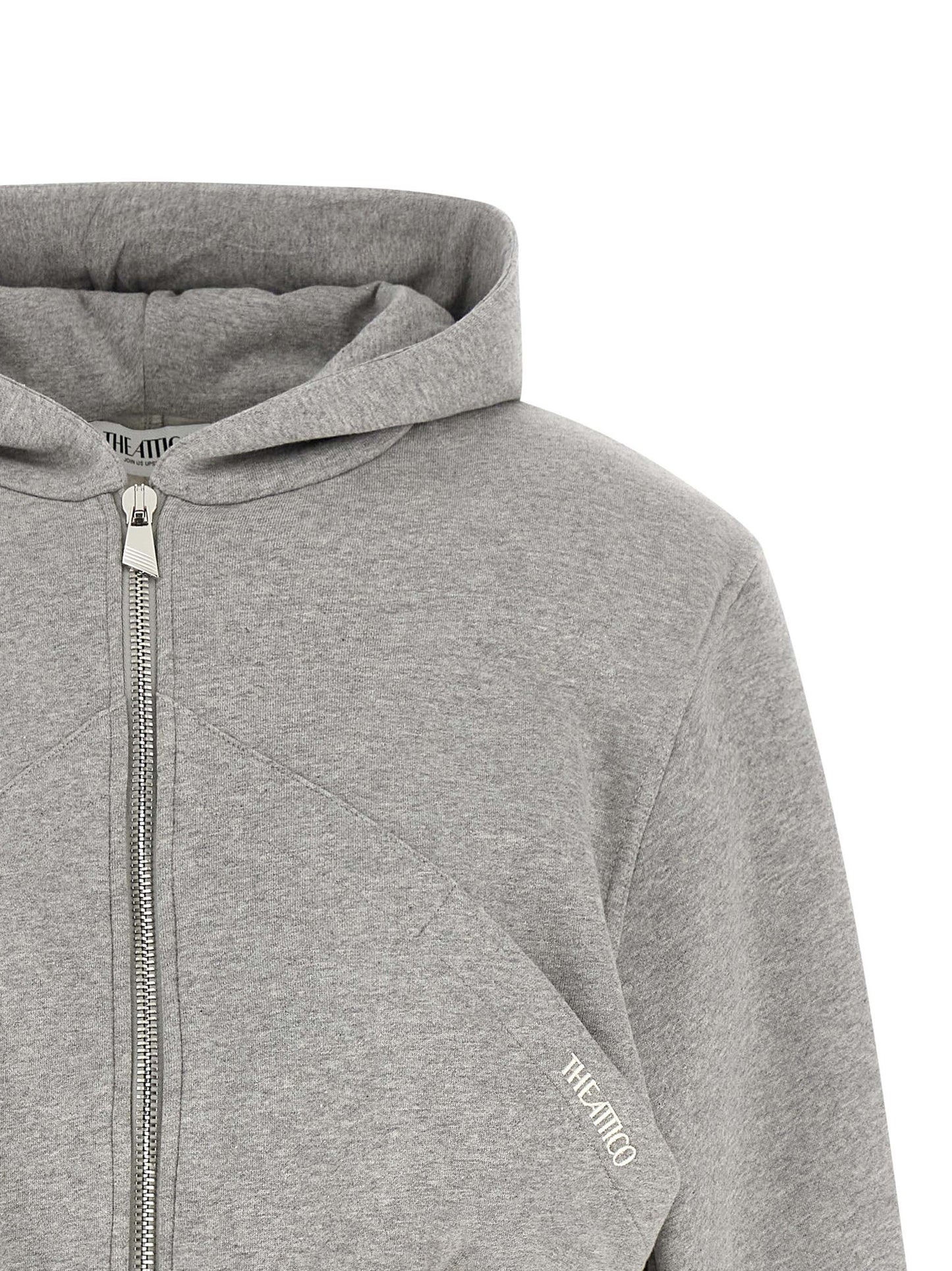 The Attico Gray Cotton Sweatshirt