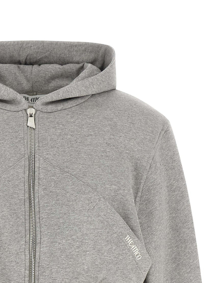 The Attico Gray Cotton Sweatshirt