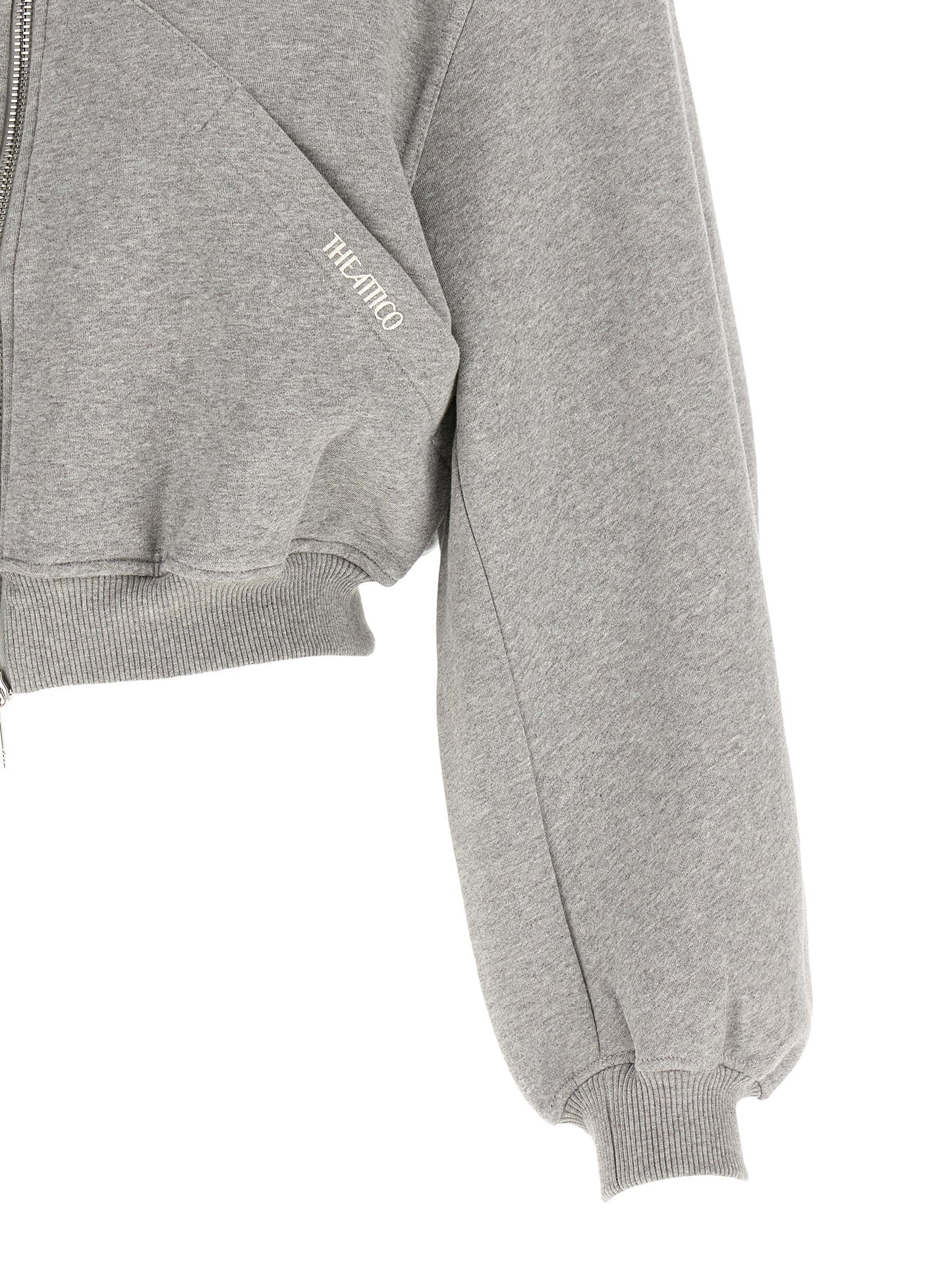 The Attico Gray Cotton Sweatshirt